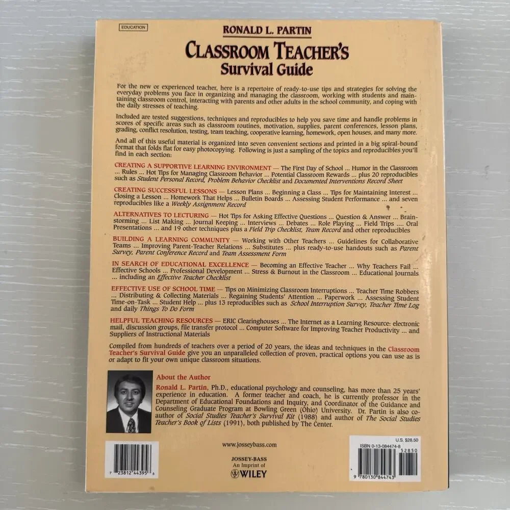 Classroom Teacher's Survival Guide Practical Ronald L Partin Strategies Book